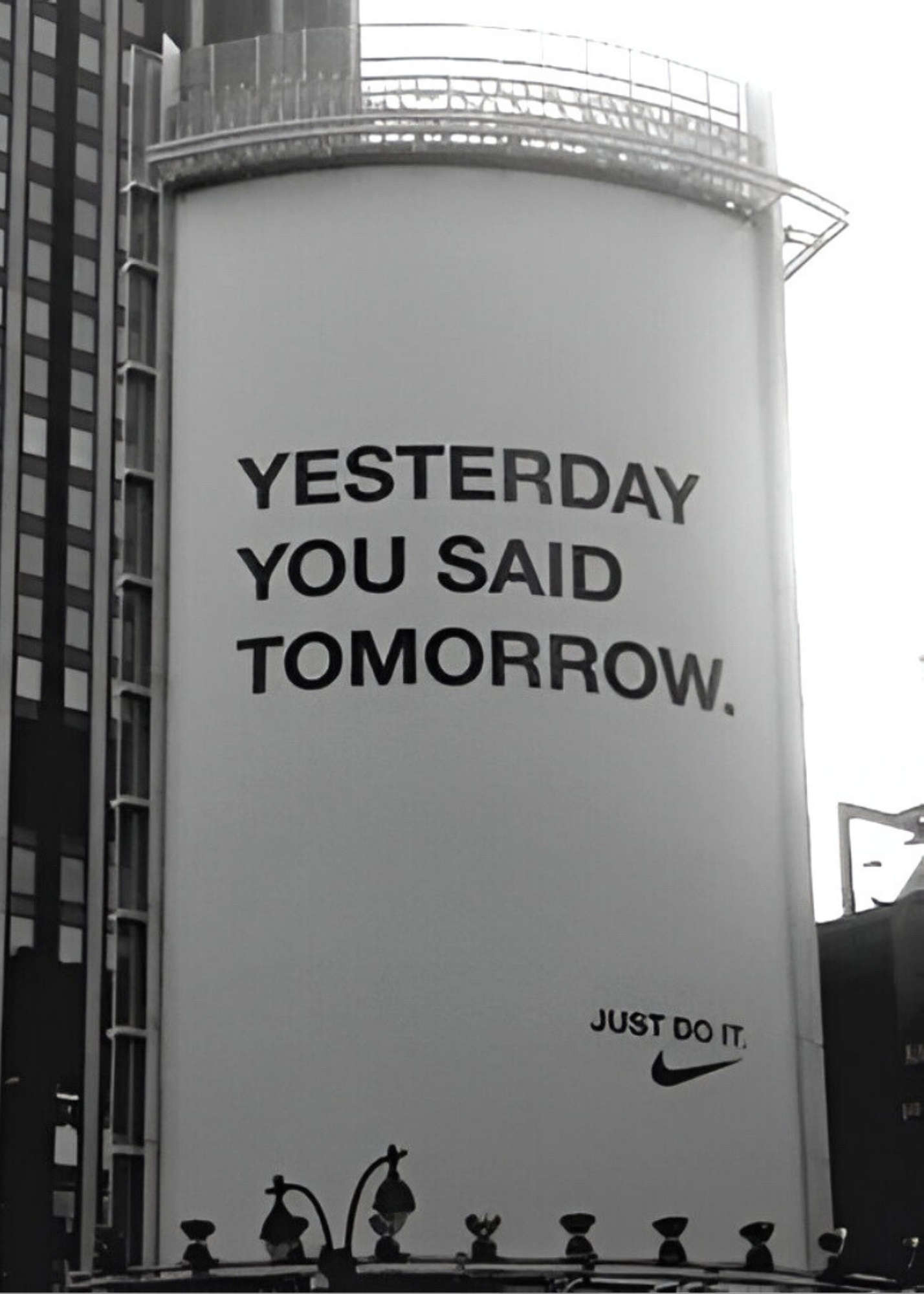 Yesterday you said tomorrow.