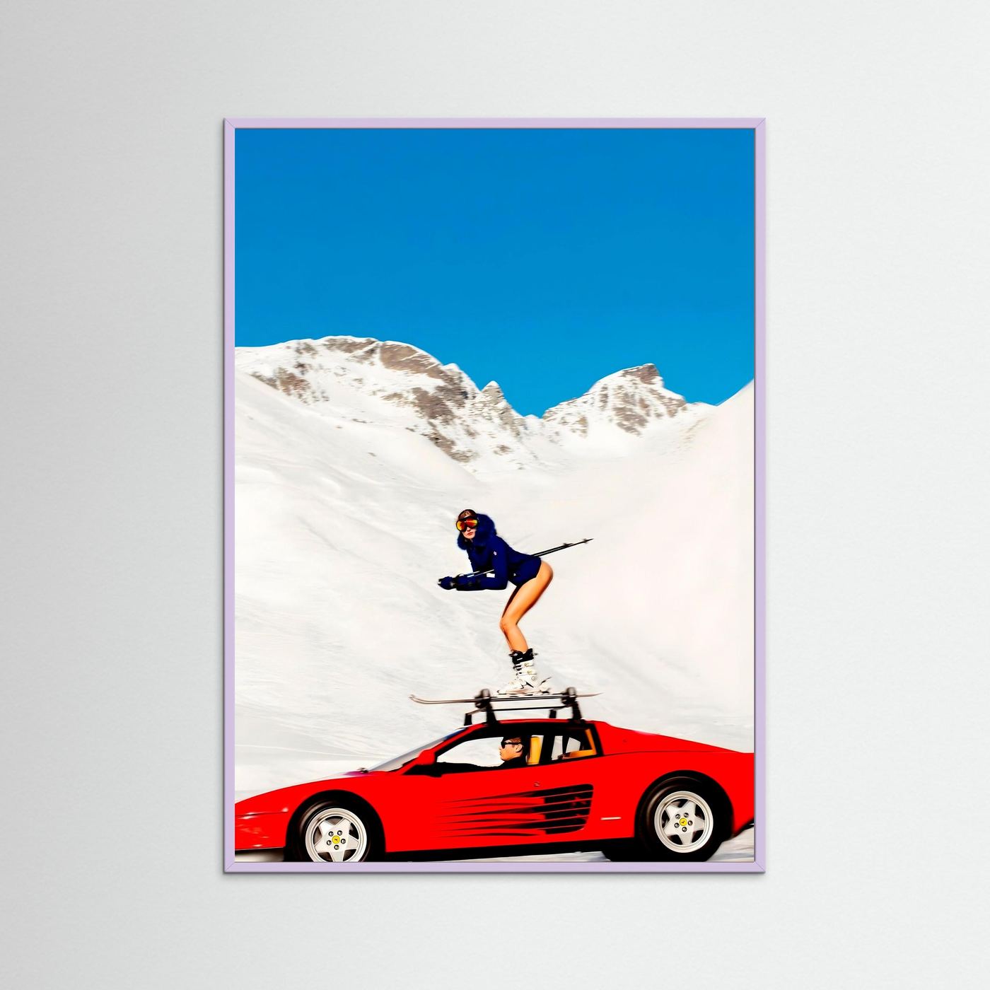 Skiing on the testarrossa