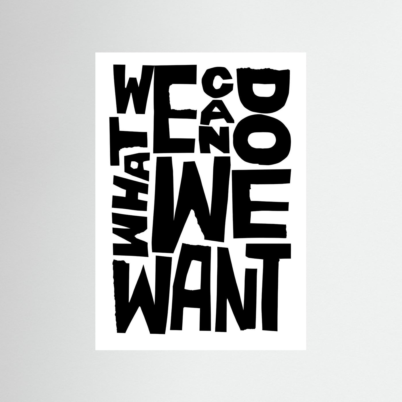 We can do what we want.