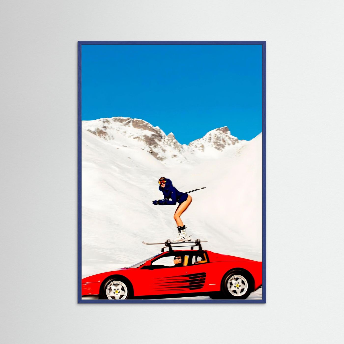 Skiing on the testarrossa